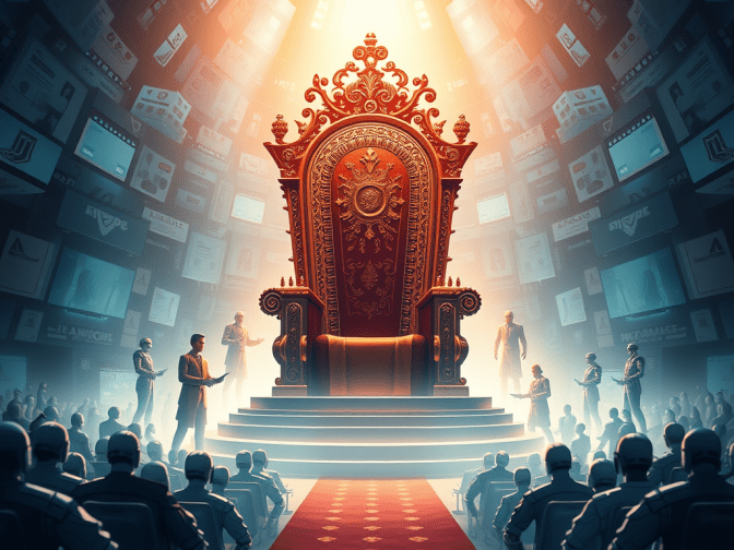 “Stylised blog banner with the words: Why Organic Copy Is Still King. Background in soft blue with modern, minimalist typography.”